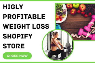 design fitness health and diet nutrition healthy food shopify store website
