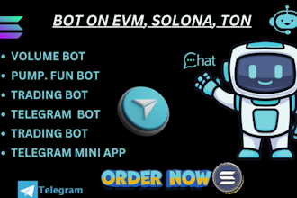 build telegram trading volume bot on evm solana ton pump fun bot holder bot sui