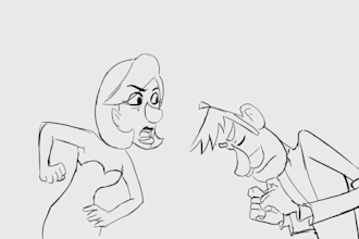 do clean 2d line art animation 2d traditional cartoon animation 2d anime style