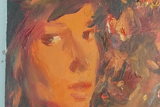 original portrait from photo with oil paints on canvas