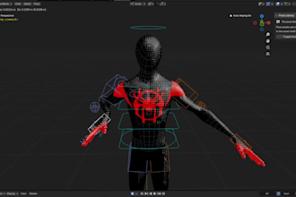 rig 3d character in blender for vtuber vrchat unreal or unity
