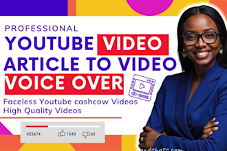 turn your script or article into video using stock footages, explainer animation