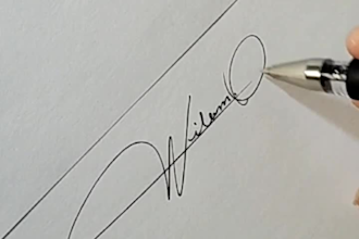 design a handwritten signature with video tutorial