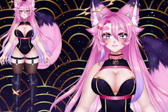 draw and rig live2d vtuber model vtube studio commission 3d vtuber live2d rig