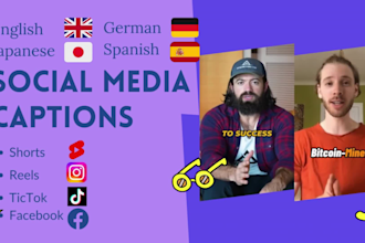 edit captivating subtitles and captions for your instagrm reels and tiktok video