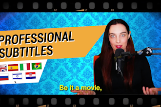 add professional subtitles, captions, srt, transcribe