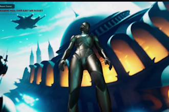 spatial design with futuristic concept, artificial intelligence, unreal engine5
