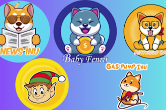 custom meme coin animal crypto logo design