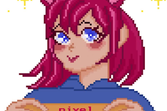 create pixel portrait or icon  for you