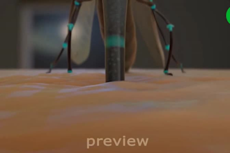 add logo and text in funny mosquito short video