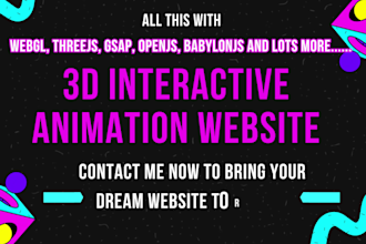 develop 3d interactive animation webgl threejs babylonjs gsap openjs website