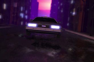 create your logo or text on delorean back to the future car