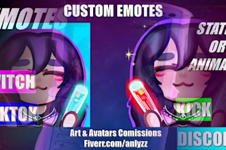 create animated and static emotes for twitch, kick, tiktok