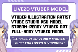 draw vtuber model, 2d vtuber model, live2d model, live 2d vtuber model, vbriger