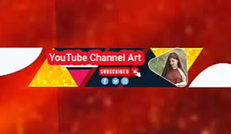 create awesome look youtube banner or channel art