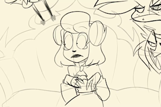 do 2d traditional animation, frame by frame animation, hand drawn , 2d line art