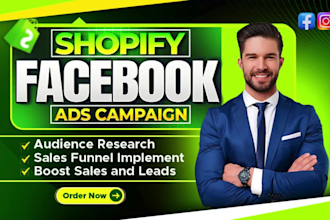 run shopify ads, setup shopify facebook ads, shopify manager