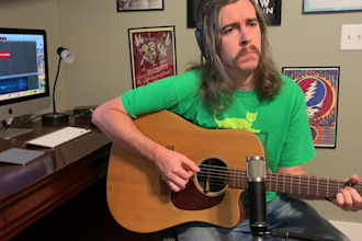 record finger picking acoustic guitar for your song