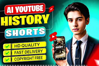 create ai youtube history shorts , ai history shorts, ai shorts