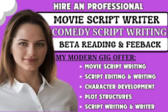 write movie script, screenplay, screenwriting, movie script writing,scriptwriter