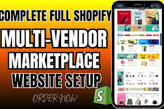 create shopify multi vendor ecommerce marketplace website multivendor website
