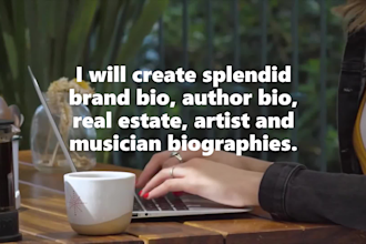 write stellar professional bio, author or artist biography