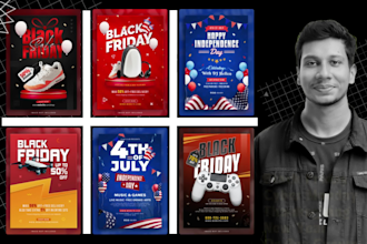 design black friday, cyber monday, thanksgiving, and new year social media posts