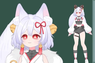 draw and rig live2d model live 2d vtuber model 2d vtuber model character 2danime