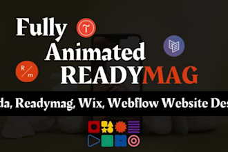 design readymag portfolio website for creatives and showcase design in 24hrs