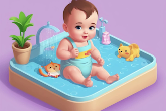 design 3d pixar style cartoon character