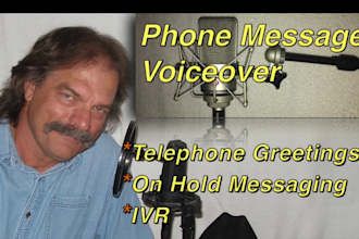 record a phone voice greeting on hold message menu and IVR