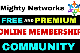 setup mighty network online community, online course premium website