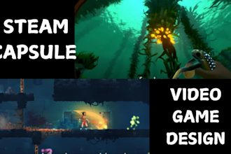 make steam capsule art steam character game banner steam graphics game promotion