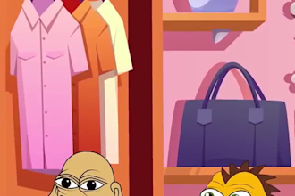 create viral 2d memecoin animation and crypto meme art