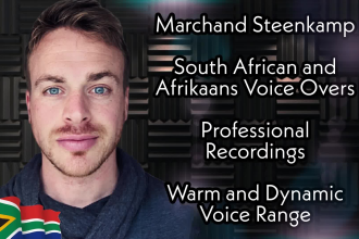 record a professional afrikaans or south african voiceover