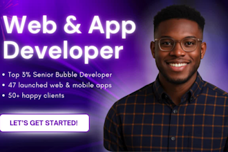 be your bubble io developer, bubble mvp, bubble saas app, bubble ai, adalo app