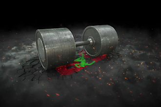 do 3d attractive gym fitness logo animation intro outro