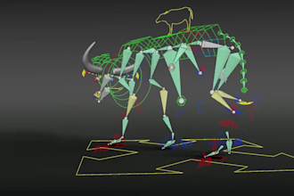 do 3d animal animation, 3d creature design, 3d animal character, 3d rigging