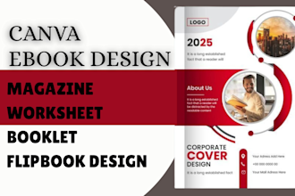 editable canva ebook, worksheet, magazine, flipbook design, booklet, workbook