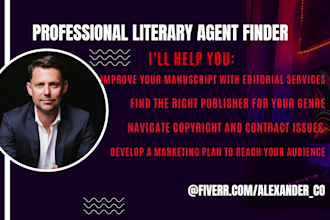 get literary agent finder for your ebook ghostwrite, letter, book writer,