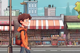 create lofi loop animation illustration and gif animation