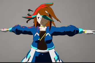 rig, animate, and create 3d anime characters for games