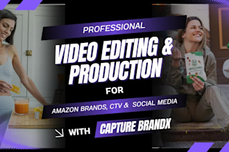 create brand video content, editing for food and drink brand and amazon brand