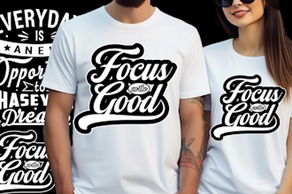 do trendy typography t shirt design within 24 hours