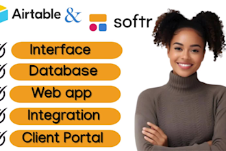 build your airtable database, airtable, softr, interface, automation expert