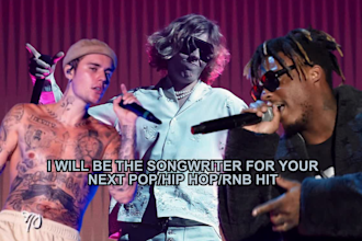 be the ghost songwriter lyrics for your pop, rap or rnb song
