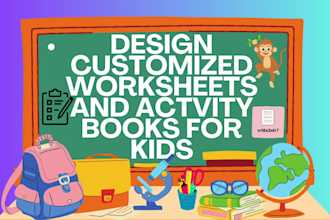 design activity books and worksheets for kids