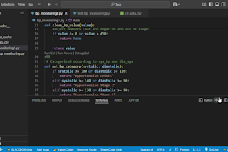 create python scripts for automation scraping and ml models