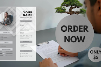 write, edit, upgrade, design the perfect resume, CV for you