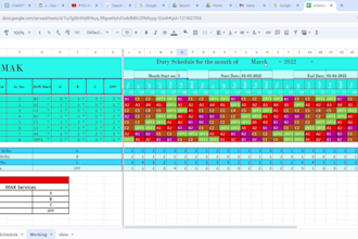 create automated excel schedule or roster create automated google sheet schedule